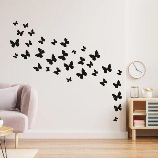 Butterfly Wooden Wall Art | 30Pcs