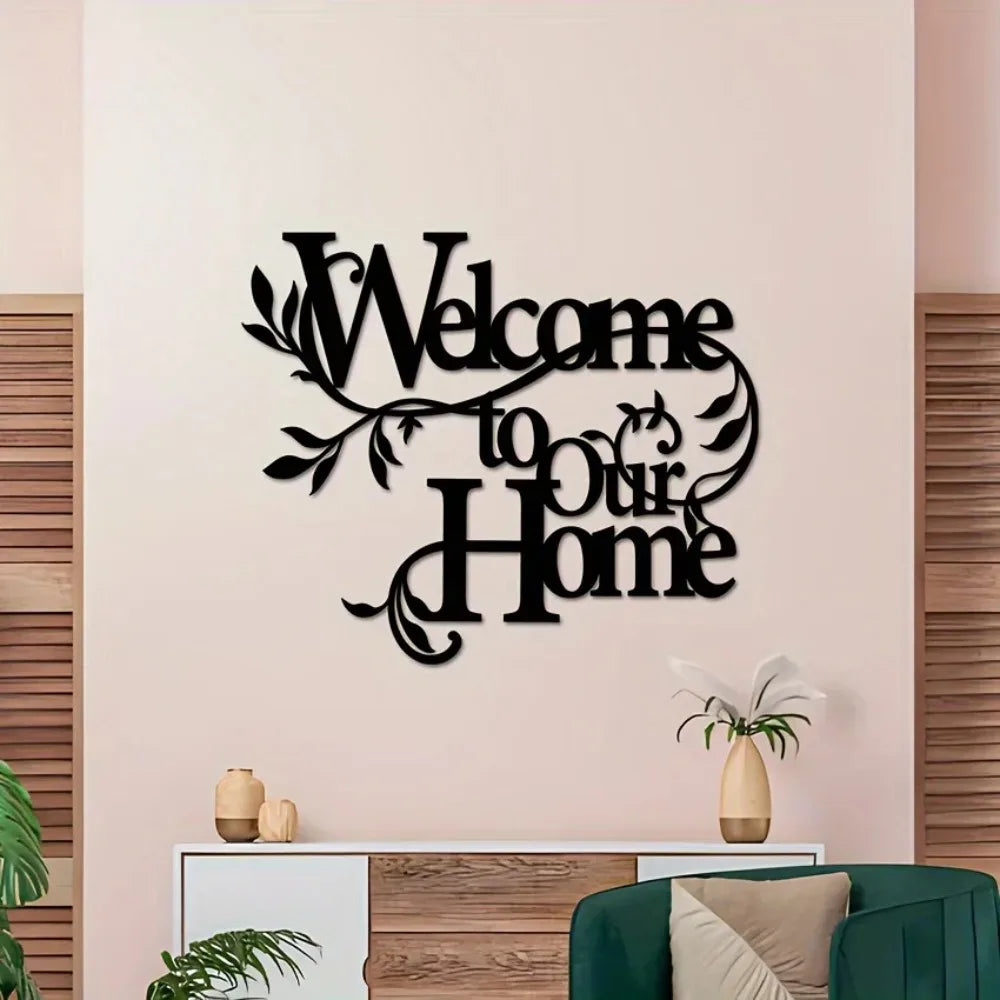 Welcome To Our Home Wall Sign Wooden Wall Art