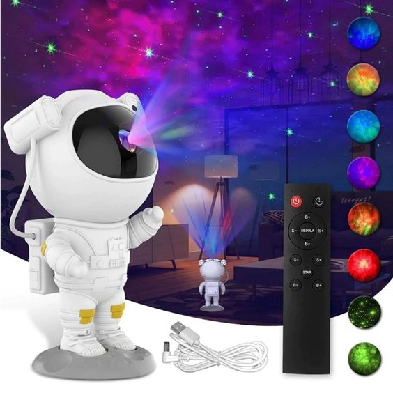 Astronaut Star Projector - Kids Night Light & Nebula Projector Light