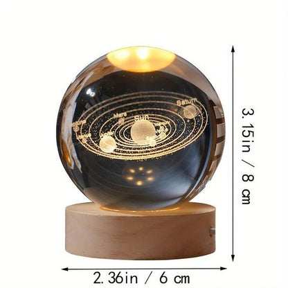 Crystal Ball Night Light with Stand (Warm Light)