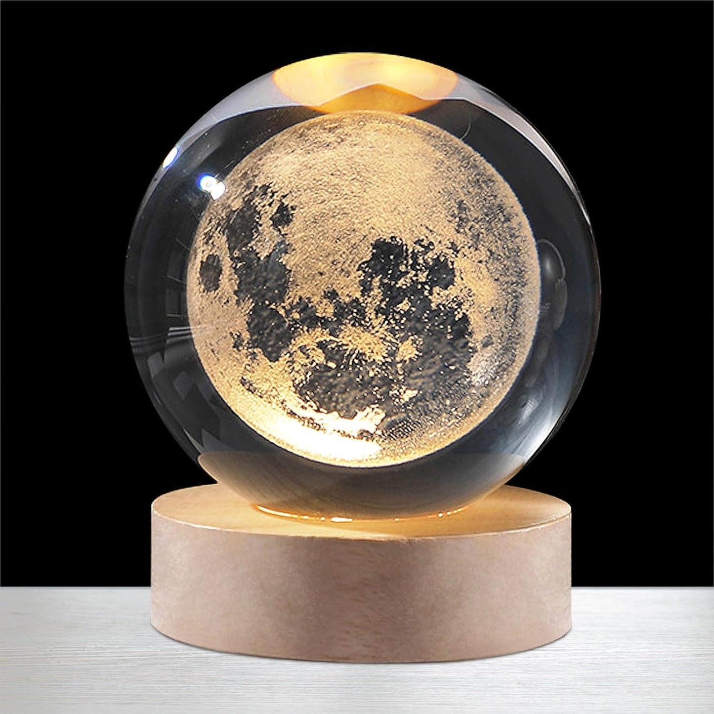 Crystal Ball Night Light with Stand (Warm Light)