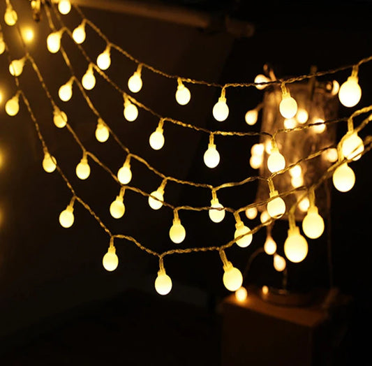 1.5m 10 LEDs AA Battery LED Ball String Lights