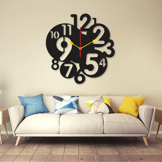 Small to Big Digit Dial 12x12 Wall Clock