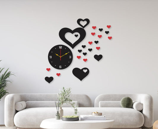 Red Heart Clock