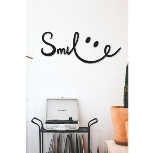 3D Wall Art Smile Elegant Smiley Calligraphy Wall Hanging Home Decor