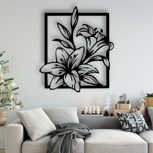 Flower Design Wooden Wall Art