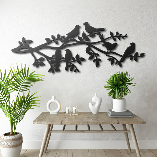 Birds on Branch Wooden Wall Decor