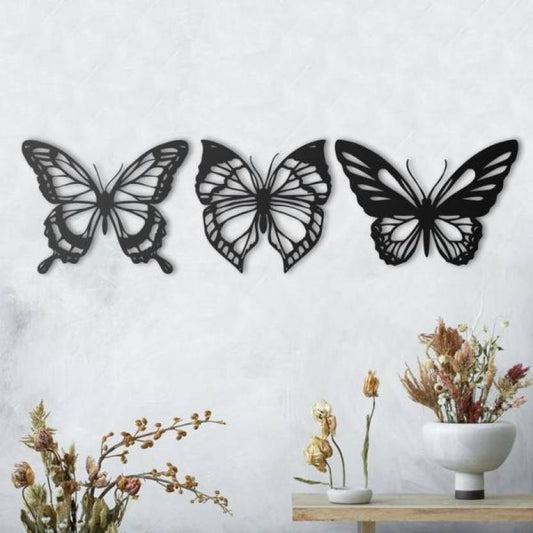 Butterfly Wooden Wall Art (3pcs)