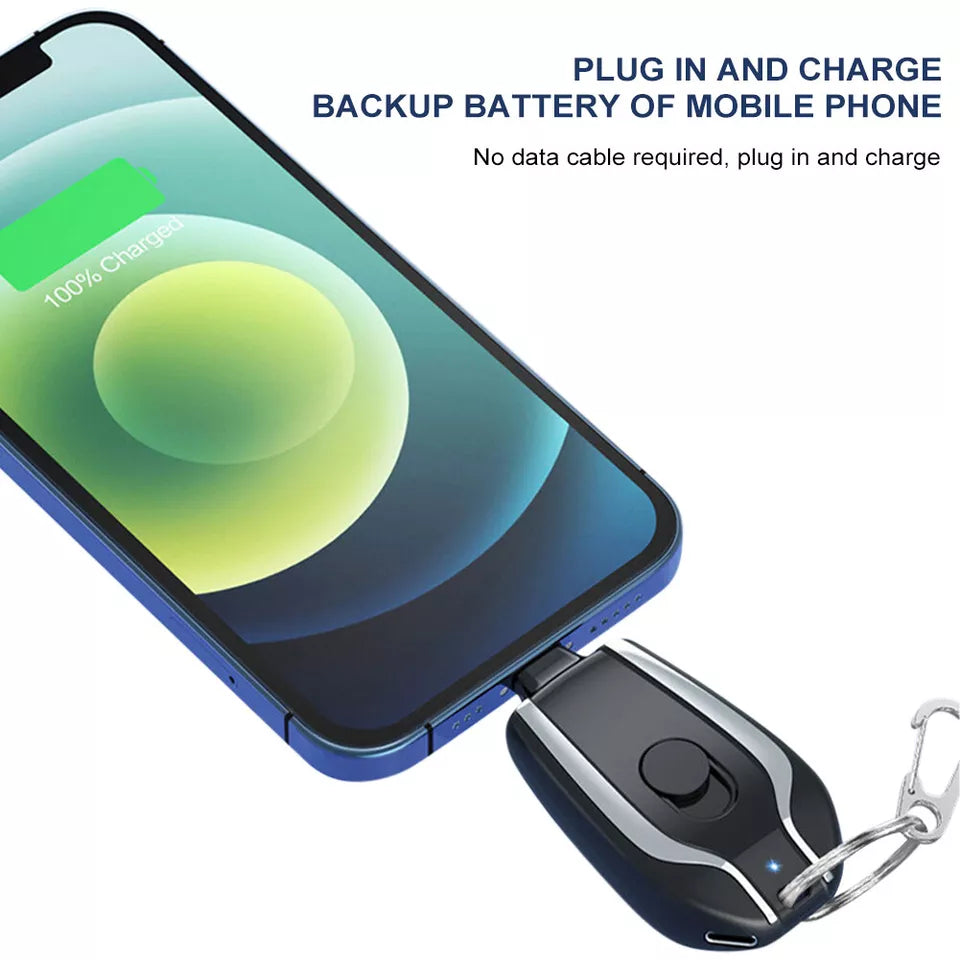 Type-C Keychain Power Bank | 1500 mAh | Fast Charging