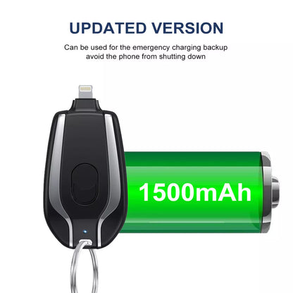 Type-C Keychain Power Bank | 1500 mAh | Fast Charging